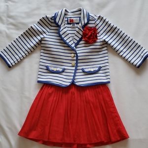 Janie and Jack Blazer and Skirt set